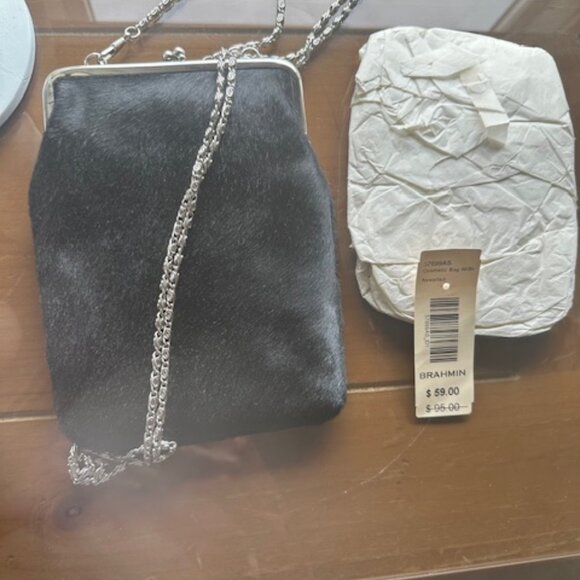 NWT - Brahmin Cow Hair Cross Body Bag - Picture 3 of 15